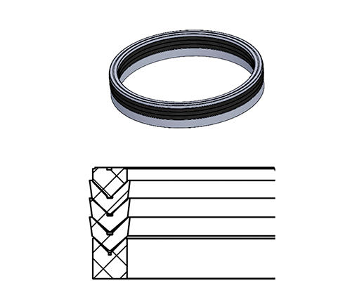 Gaxeta tipo Chevron